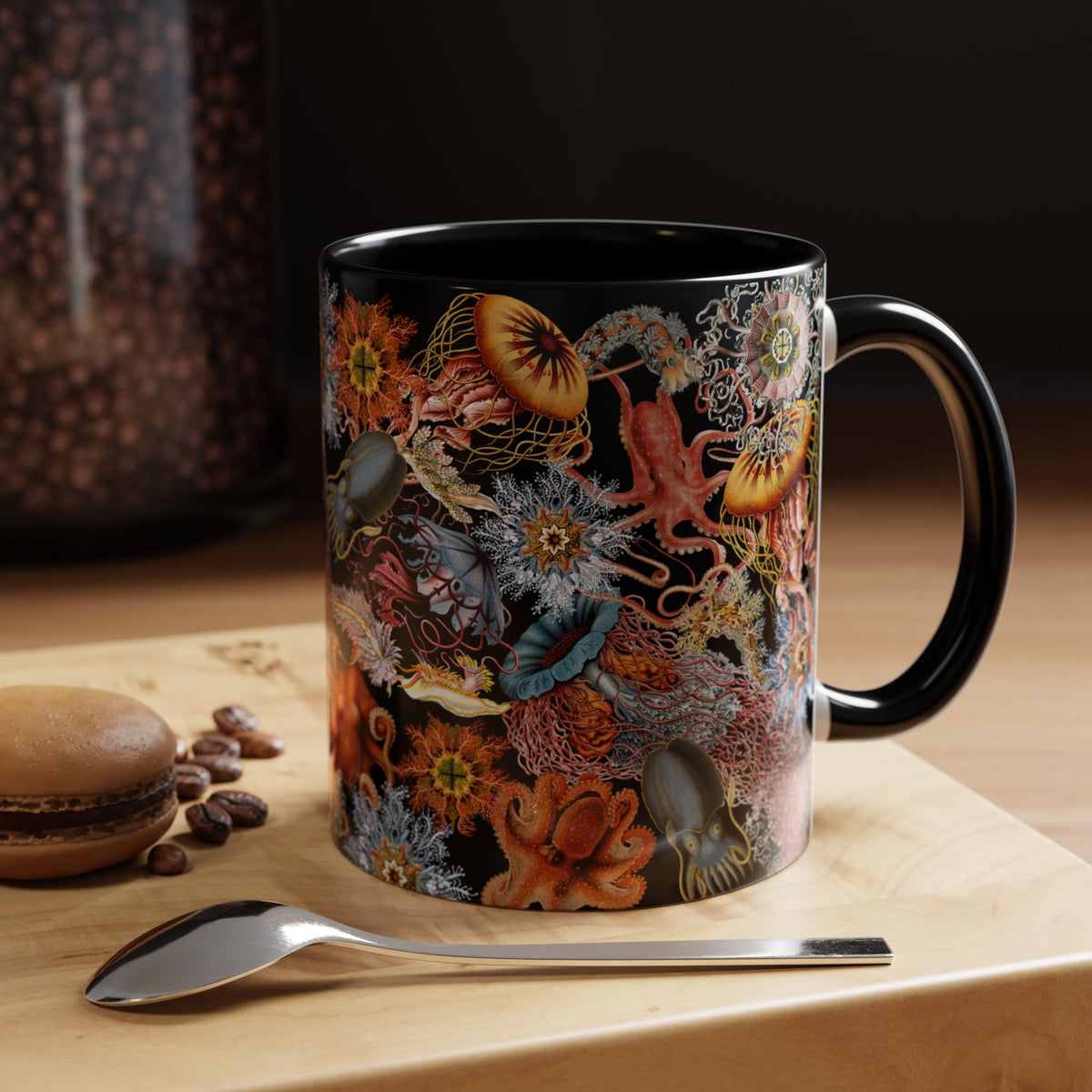 Colorful Ernst Haeckel Sea Life Collage Mug