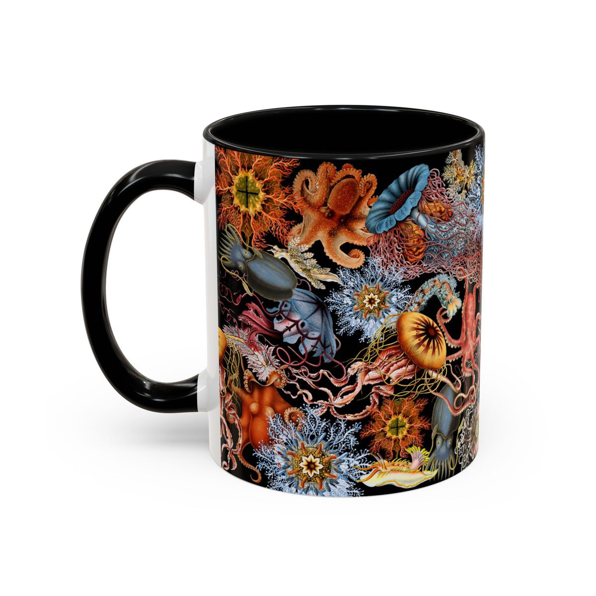 Colorful Ernst Haeckel Sea Life Collage Mug