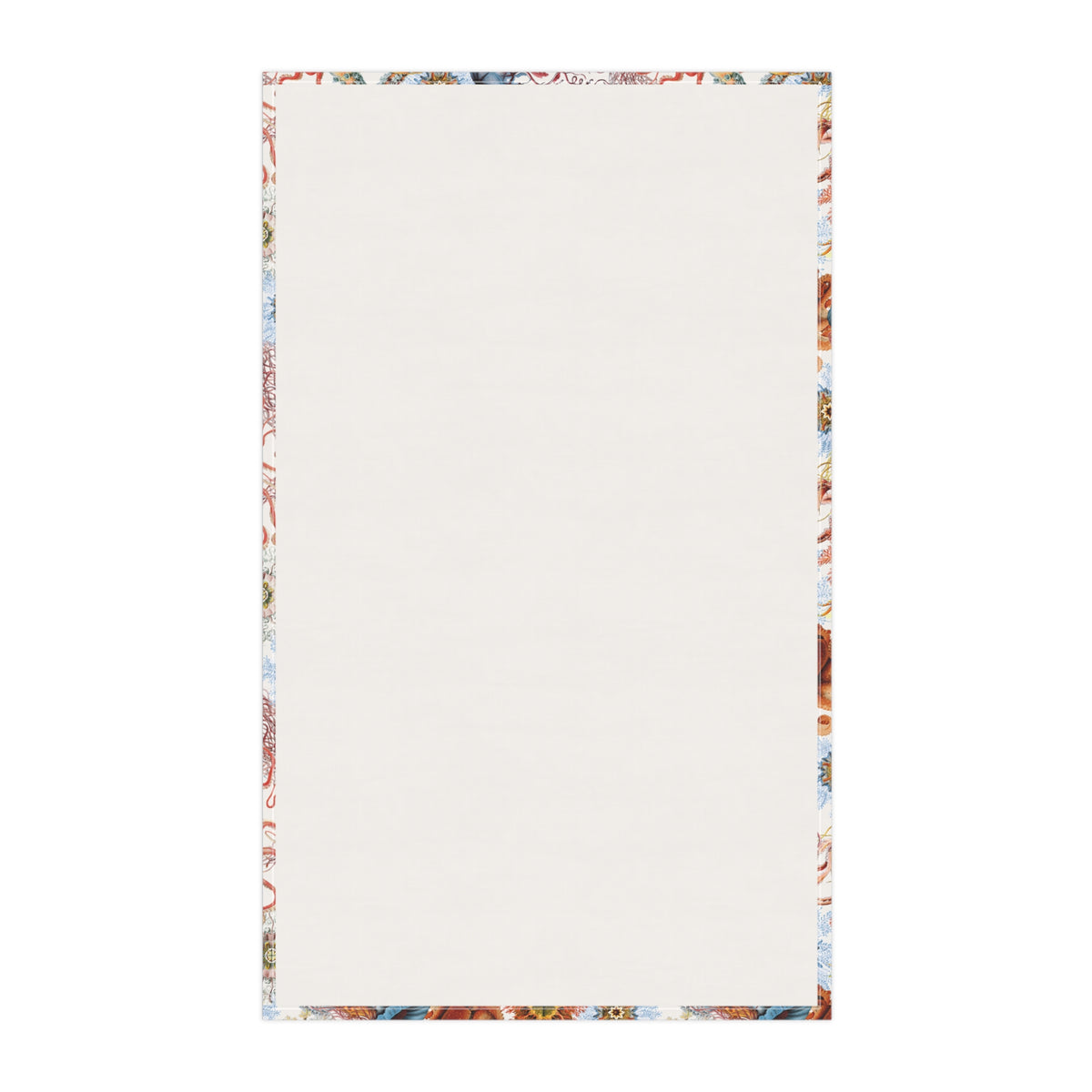 Colorful Coastal Seashells and Sea Life Tea Towel