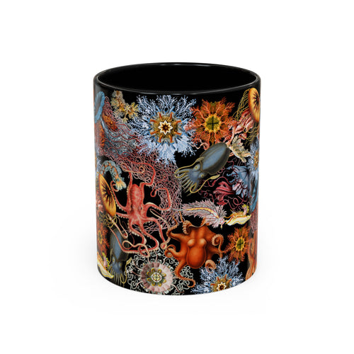 Colorful Ernst Haeckel Sea Life Collage Mug
